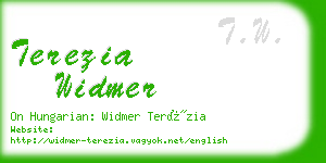 terezia widmer business card